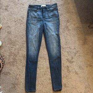 BKE Women's Dark Blue Skinny Jeans